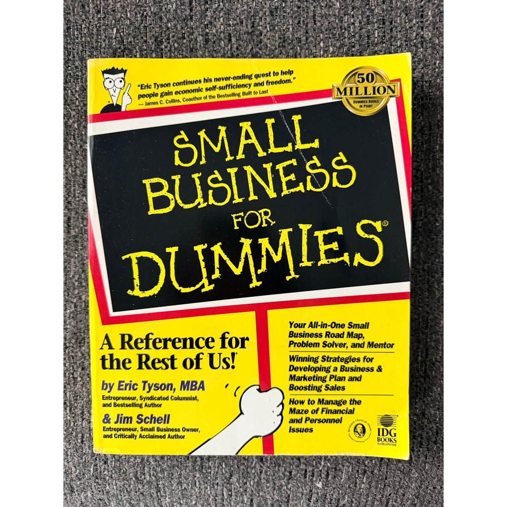 Small Business For Dummies Eric Tyson Jim Schell Entrepreneurship Book Paperback